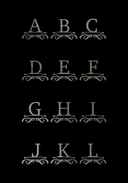 Serif Swirl Custom Name Monogram
