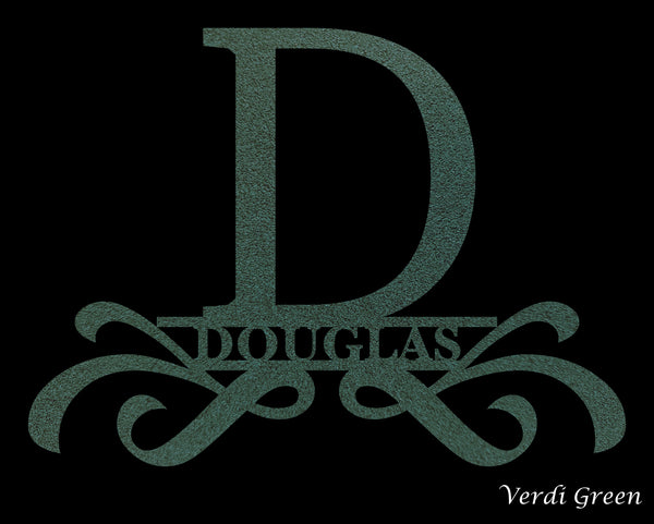 Serif Swirl Custom Name Monogram