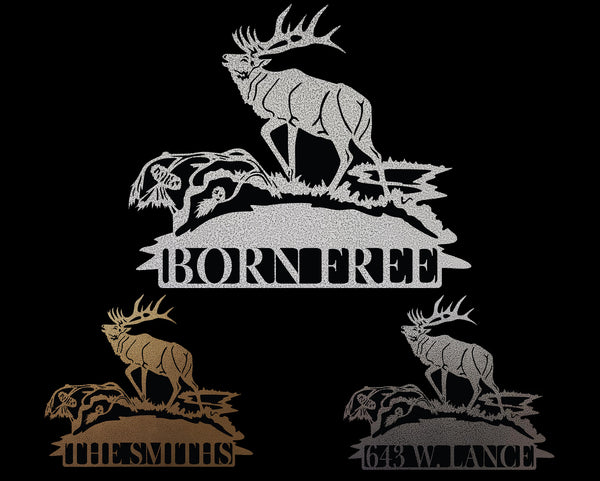 Bugling Elk Metal Art
