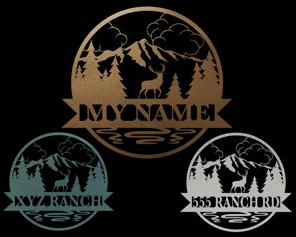 Elk Scenery Custom Sign