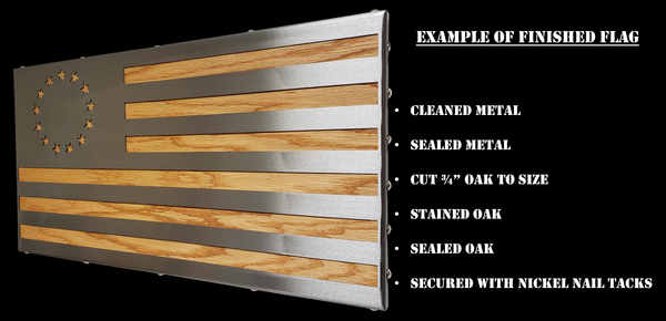 Metal DIY American Flag - Betsy Ross