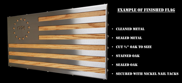 Metal DIY American Flag - Betsy Ross 1776