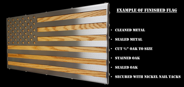 Metal DIY American Flag - 50 Stars Traditional