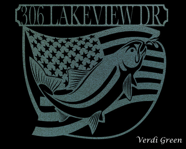 American Fly Fishing Custom Metal Art
