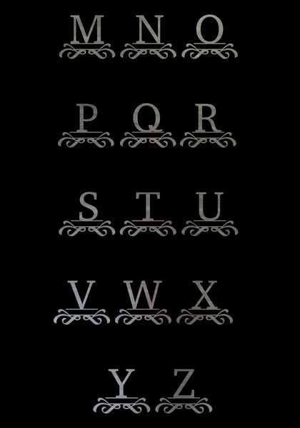 Serif Swirl Custom Name Monogram