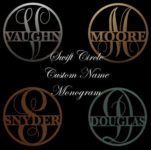 Swift Circle Custom Name Monogram
