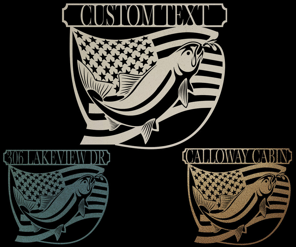 American Fly Fishing Custom Metal Art