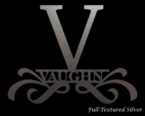Serif Swirl Custom Name Monogram