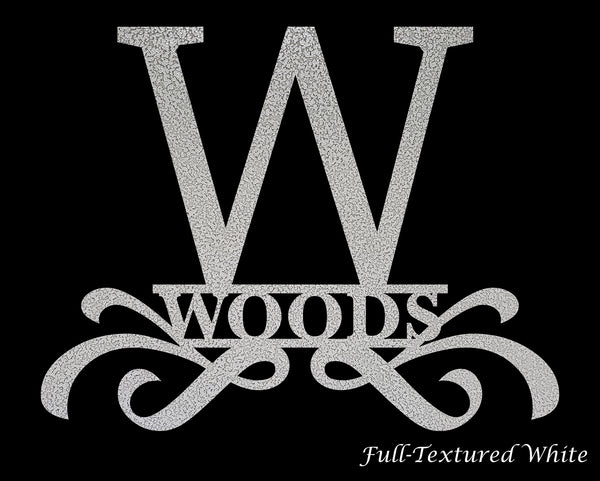 Serif Swirl Custom Name Monogram